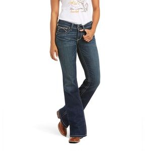 Ariat R.E.A.L. Mid Rise Stretch Whipstitch Boot Cut Jean Women’s 27R